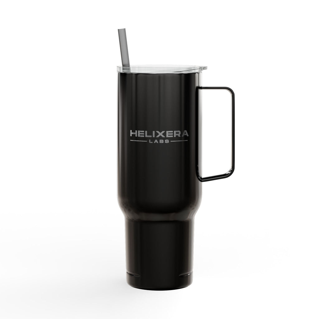 X - Engraved Insulated Tumbler with Lid & Straw 40oz — Helixera Labs Logo