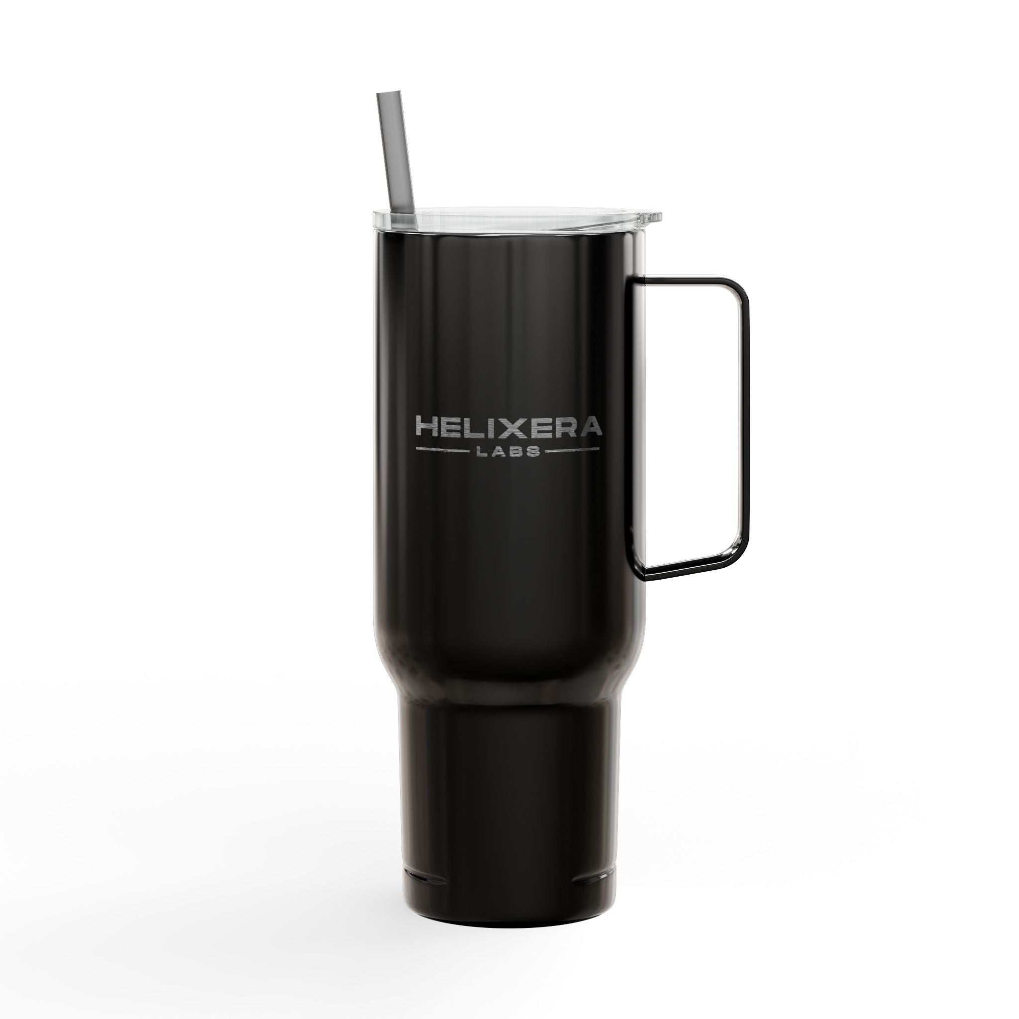 X - Engraved Insulated Tumbler with Lid & Straw 40oz — Helixera Labs Logo