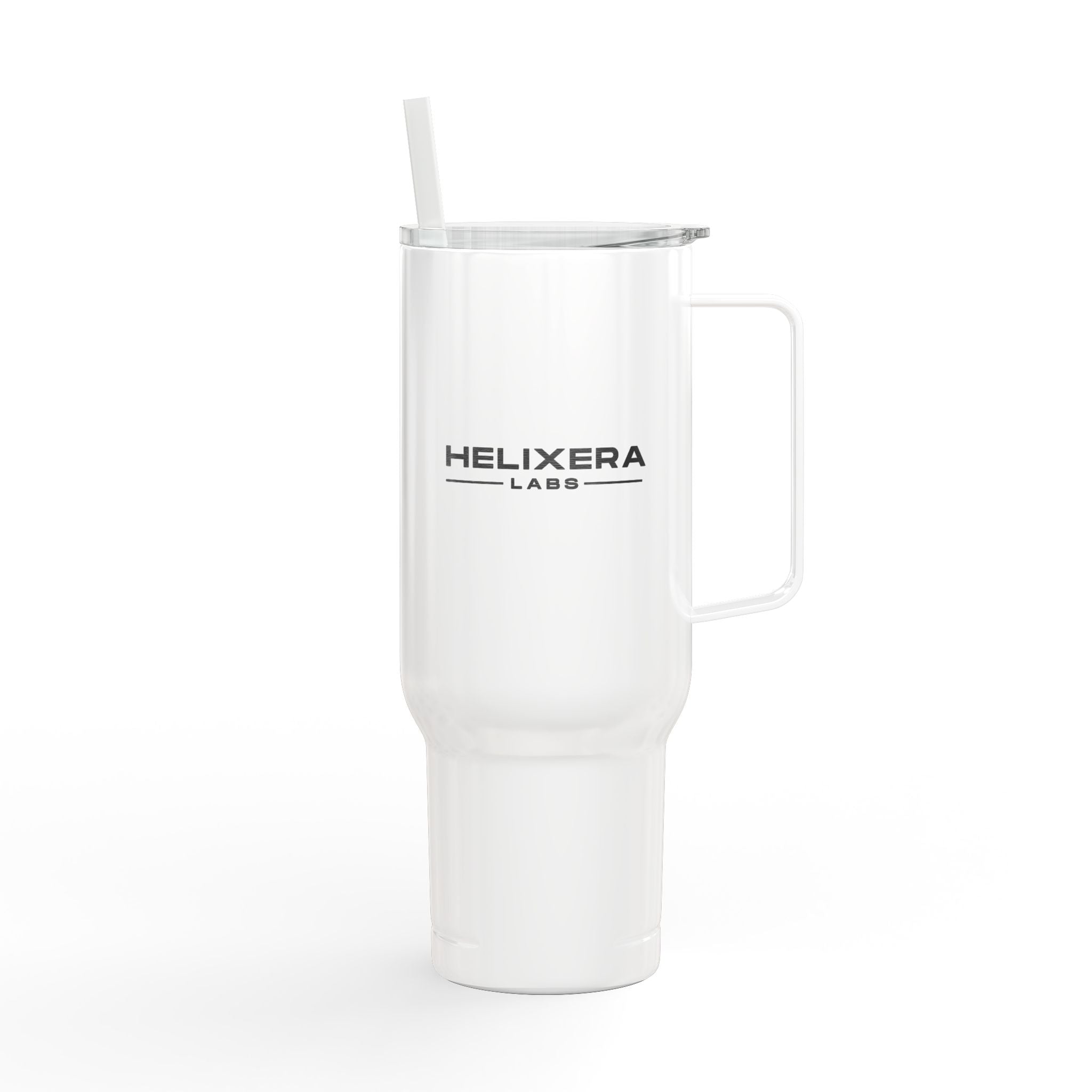 X - Engraved Insulated Tumbler with Lid & Straw 40oz — Helixera Labs Logo